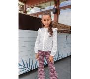 B. Nosy B.Nosy meisjes blouse met ruches en flowers Cotton