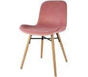 Nolon | Eetkamerstoel Nena fluweel roze 51x82x40 cm eetkamerstoelen | NADUVI
