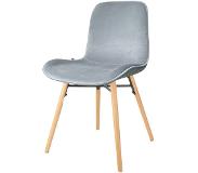 Nolon | Eetkamerstoel Nena fluweel blauw 51x82x40 cm eetkamerstoelen | NADUVI