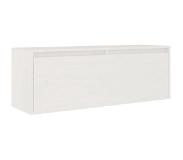 vidaXL Wandkast 100x30x35 cm massief grenenhout wit