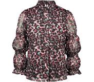 B.NOSY Meisjes blouse - Geweven, mouwen met gesmokte details - AOP brushed. Maat 110