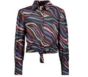 B.NOSY Meisjes blouse AOP - Forever zebra. Maat 116