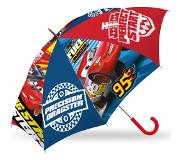 Disney Cars Lightning McQueen paraplu voor jongens 45 cm - Bliksem McQueen - Kinder/jongens paraplu - Regenkleding/regenaccessoires