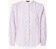 Maje Cosiry blouse met opengewerkt dessin en streepprint