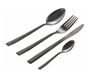Villa D'Este Home Tivoli | 24-delige bestekset Modern staal zwart 20.5x cm besteksets | NADUVI