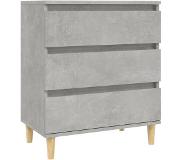 vidaXL Dressoir 60x35x70 cm bewerkt hout betongrijs