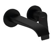 Hansgrohe VIVENIS inbouw wastafelmengkraan wand voorsprong 192 mm zwart mat 75050670