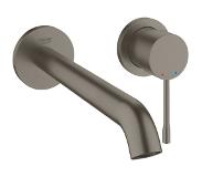 GROHE Essence New afbouwdeel voor 2-gats inbouw wandkraan L-size m. uitloop 23cm brushed hard graphite