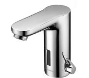 Schell Celus E electronische wastafelkraan koud/warmwater 9v Chroom