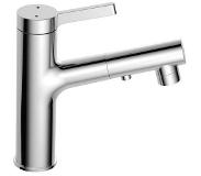 Best-design "asproli" wastafelmengkraan met uittrekbare sproeiuitloop chroom