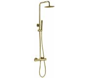 Best-design "nancy" thermostatische regendouche-opbouwset mat-goud