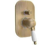 Sapho Kirke White hendel douche mengkraan bronzen, 2 outlets