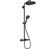 Hansgrohe Croma select s showerpipe 28cm met thermostaat mat zwart 26890670
