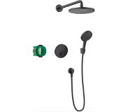 Hansgrohe Raindance S doucheset 240 1 jet PowderRain met ShowerSelect S, mat zwart