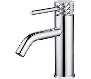 Wiesbaden Ribbd wastafelmengkraan 18,3 cm, chroom