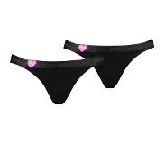 Puma - String met Hart Logo Dames Onderbroek - 2-pack - Maat S