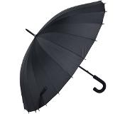 Clayre & Eef Melady Paraplu Volwassenen Ø 93*90 cm Zwart Nylon Regenscherm