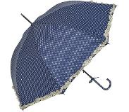 Clayre & Eef Juleeze Paraplu Volwassenen Ø 90 cm Blauw Polyester Stippen