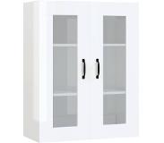 vidaXL Hangkast 69,5x34x90 cm hoogglans wit