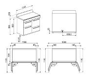 Smeg Fornuis TR4110IBL2