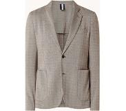 Profuomo Slim fit colbert in linnenblend met visgraatdessin