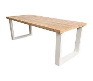 Wood4you - Eettafel New England Douglas hout 220Lx78Hx96D cm wit