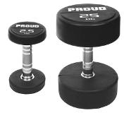 PROUD Rubber Dumbbell Set 2.5-25kg - 10 Paar Dumbbells - Totaal van 275 kg