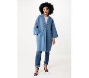 Mexx Straight Coat Dames - Baby Blauw - Maat XL
