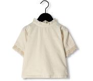 Baje Studio Top Woven Shortsleeve Bls Gebroken wit