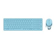 Rapoo 9850M toetsenbord Inclusief muis RF-draadloos + Bluetooth QWERTZ Duits Blauw