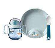 Mepal Mio – Babyservies 3-delig – bestaat uit een oefenbord, antilekbeker en oefenlepel – sailors bay – licht in gewicht – kan tegen een stootje