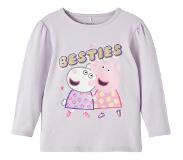 Name it Nora Peppa Pig Long Sleeve T-shirt Paars 5 Years Meisje