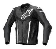 Alpinestars Fusion Leather Jacket Black White Metallic Gray 52