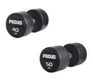 PROUD Rubber Dumbbell Set 40 - 50 kg - PROUD - 5 Paar Dumbbells - 450 KG