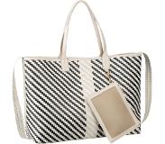 Tommy Hilfiger Iconic Tommy Tote Wit/Blauwe Shopper Stof OS