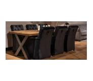 UrbanSofa Eettafel Burlington 240 cm X poot zwart (naturel)