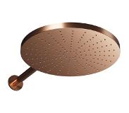 Blaufoss Nola 300 Hoofddouche rond 30 cm met wand douchearm brushed rosegold