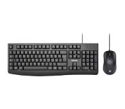 Vultech KM-821 toetsenbord Inclusief muis USB QZERTY Engels, Italiaans Zwart
