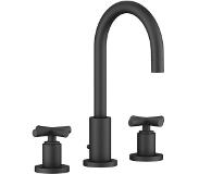 Dornbracht Tara 3-gats wastafelkraan m. waste sprong 135mm zwart 2071089233