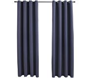 vidaXL Gordijnen verduisterend met ringen 2 st 140x175 cm antraciet