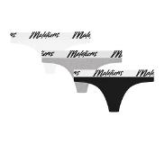 Malelions String 3-Pack - White/Grey/Black | Maat S