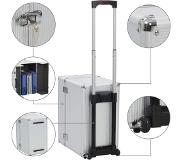 vidaXL Pilotentrolley 47x39x27 cm aluminium zilverkleurig