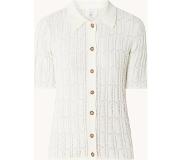 Reiss Savannah blouse in linnenblend met crochet