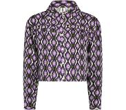 B.NOSY Meisjes blouse kort - Retro AOP. Maat 110