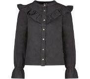 B.NOSY Meisjes blouse - Anthracite. Maat 116
