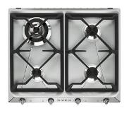 Smeg SR964XGH Kookplaat Gas 60cm Inox