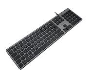 Macally UCZKEY bedraad aluminium USB-C toetsenbord Grijs