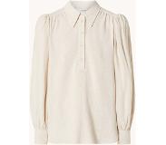 Selected femme Blouse in linnenblend met gemeleerd dessin