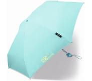 Happy Rain - Platte mini paraplu met UV bescherming - Handmatig - Blauw - maat Onesize