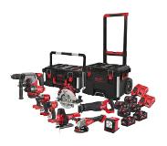 Milwaukee M18 FPP9A-555T | Powerpack 9-kit | 6 accu's + 2 laders | in Box Trolley - 4933492524